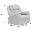 Challenger Modern LED Recliner Chair made with wood and metal frame Beige Color
