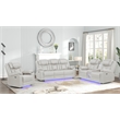 Challenger Modern LED Recliner Chair made with wood and metal frame Beige Color