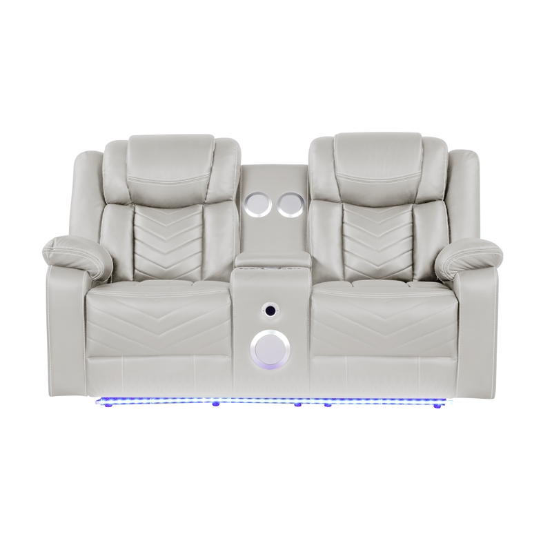 Challenger Modern 3PC(Sofa&Love&seat Chair)made with metal frame in Beige