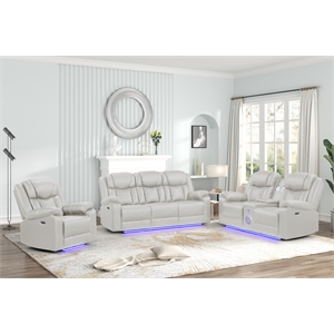 challenger modern 3pc(sofa loveseat chair)made with metal frame in beige