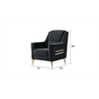 Melody Contemporary Chair made with wood and Velvet in Black