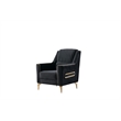 Melody Contemporary Chair made with wood and Velvet in Black