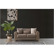 Melody Contemporary 2pc(Sofa Loveseat) made with wood in Taupe
