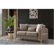 Melody Contemporary 2pc(Sofa Loveseat) made with wood in Taupe