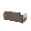 Melody Contemporary 2pc(Sofa Loveseat) made with wood in Taupe