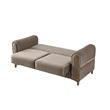 Melody Contemporary 2pc(Sofa Loveseat) made with wood in Taupe