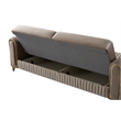 Melody Contemporary 2pc(Sofa Loveseat) made with wood in Taupe