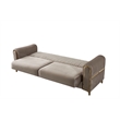 Melody Contemporary 2pc(Sofa Loveseat) made with wood in Taupe