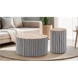 T1009-32 Coffee Table & ET1009-16 End Table Gray