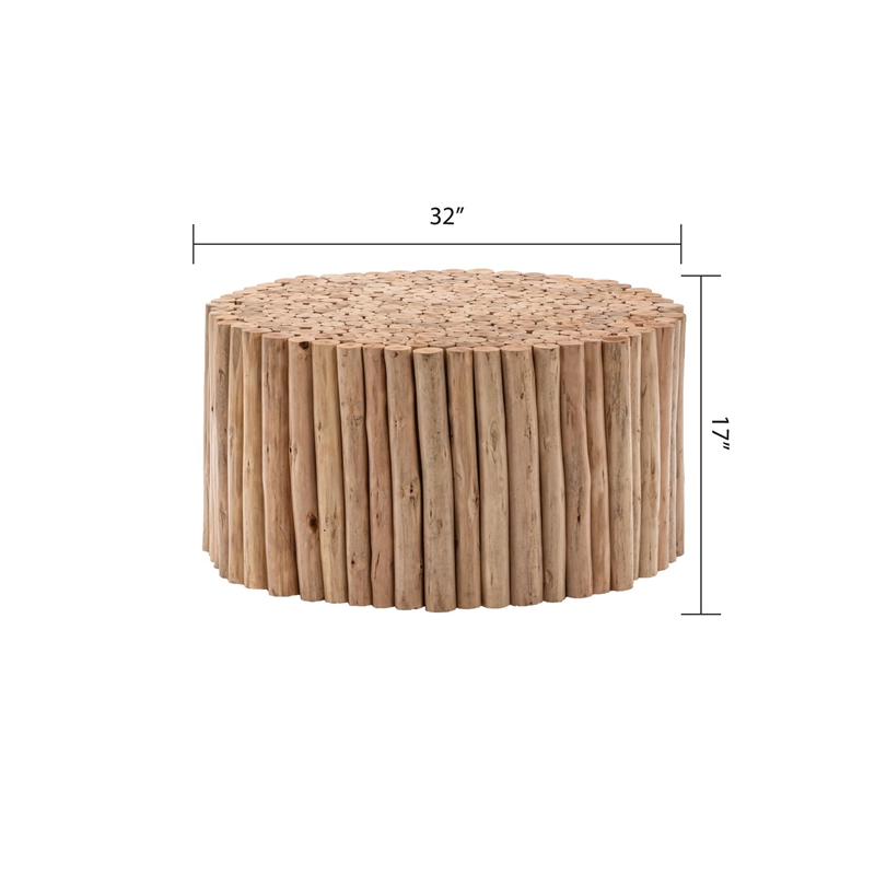 Modern T1009-32 Coffee Table & ET1009-16 End Table Natural