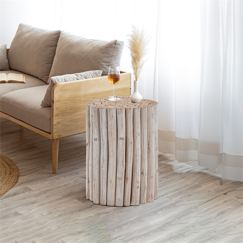 T1009-32 Wood Coffee Table & ET1009-16 Wood End Table in White