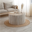 T1009-32 Wood Coffee Table & ET1009-16 Wood End Table in White