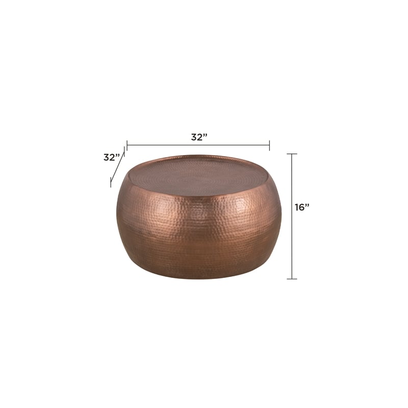 Furnishing CT-501-40-32 Coffee Table made with Aluminum metal Copper