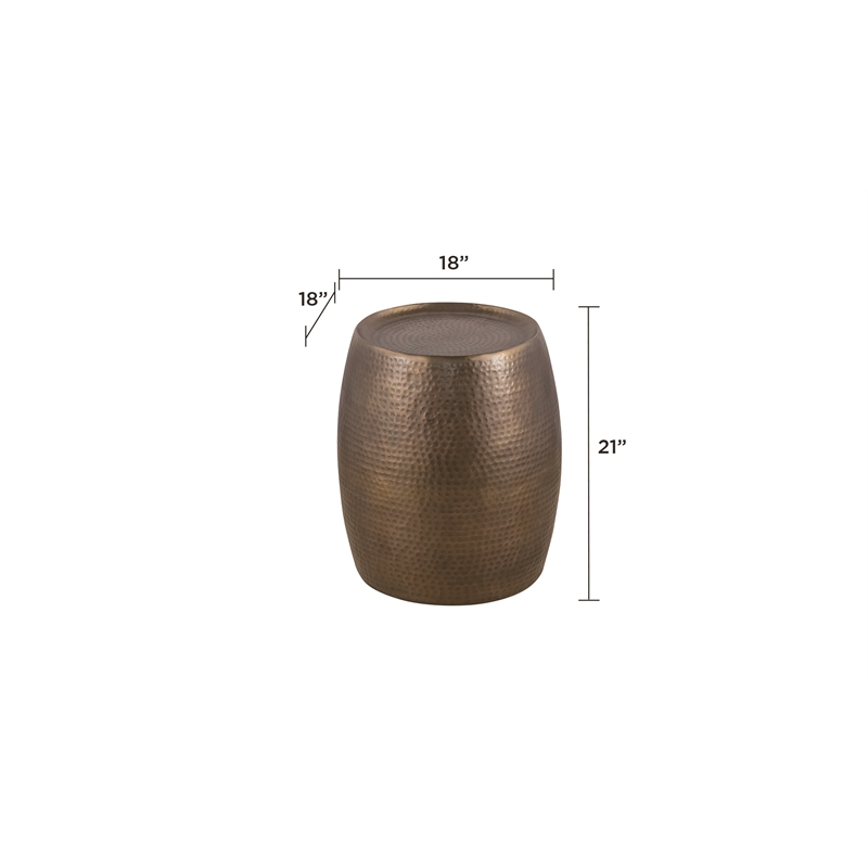 Furnishing ET-501-25-18 END Table made with Aluminum metal Gold