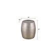 Furnishing ET-501-30-18 END Table made with Aluminum metal Silver