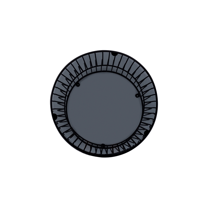 ET-901 END Table made with metal and Tempered Glass Top Black