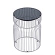 T901 Coffee and End Table Set made with metal and Tempered Glass Top Silver