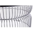 T901 Coffee and End Table Set made with metal and Tempered Glass Top Silver