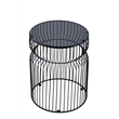T901 Coffee and End Table Set made with metal and Tempered Glass Top Black