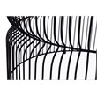 T901 Coffee and End Table Set made with metal and Tempered Glass Top Black