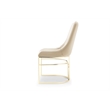 Emrald Modern Gold Legs in Beige Color- 2 Chairs Per Box