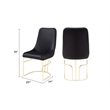 Emrald Modern Gold Legs in Black Color- 2 Chairs Per Box