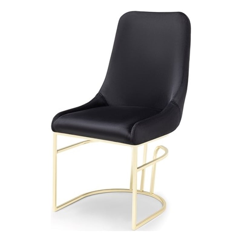 Emrald Modern Gold Legs in Black Color- 2 Chairs Per Box