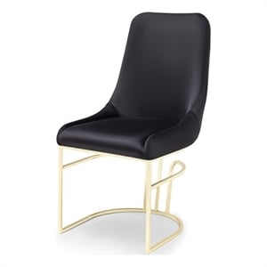 Emrald Modern Gold Legs in Black Color- 2 Chairs Per Box