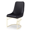Emrald Modern Gold Legs in Black Color- 2 Chairs Per Box
