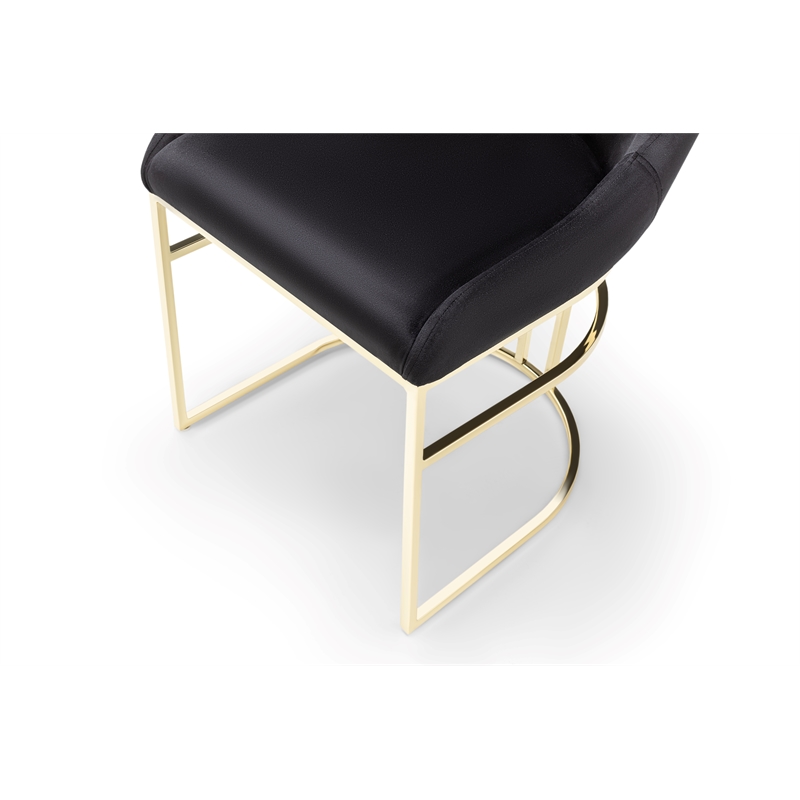 Emrald Modern Gold Legs in Black Color- 2 Chairs Per Box
