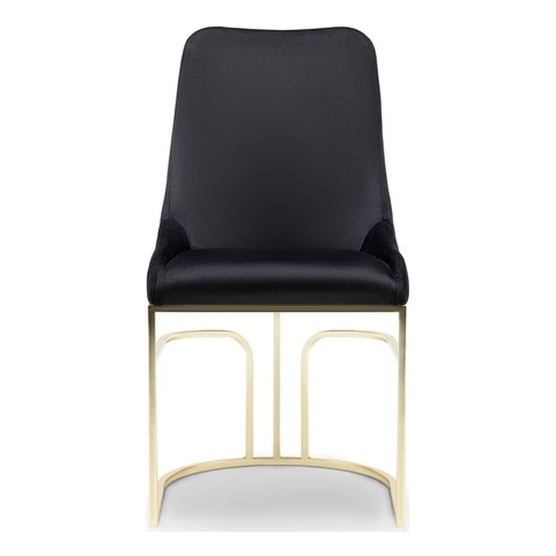 Emrald Modern Gold Legs in Black Color- 2 Chairs Per Box