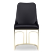 Emrald Modern Gold Legs in Black Color- 2 Chairs Per Box