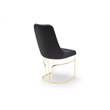 Emrald Modern Gold Legs in Black Color- 2 Chairs Per Box