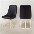 Emrald Modern Gold Legs in Black Color- 2 Chairs Per Box