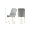 Emrald Modern Gold Legs in Gray Color- 2 Chairs Per Box