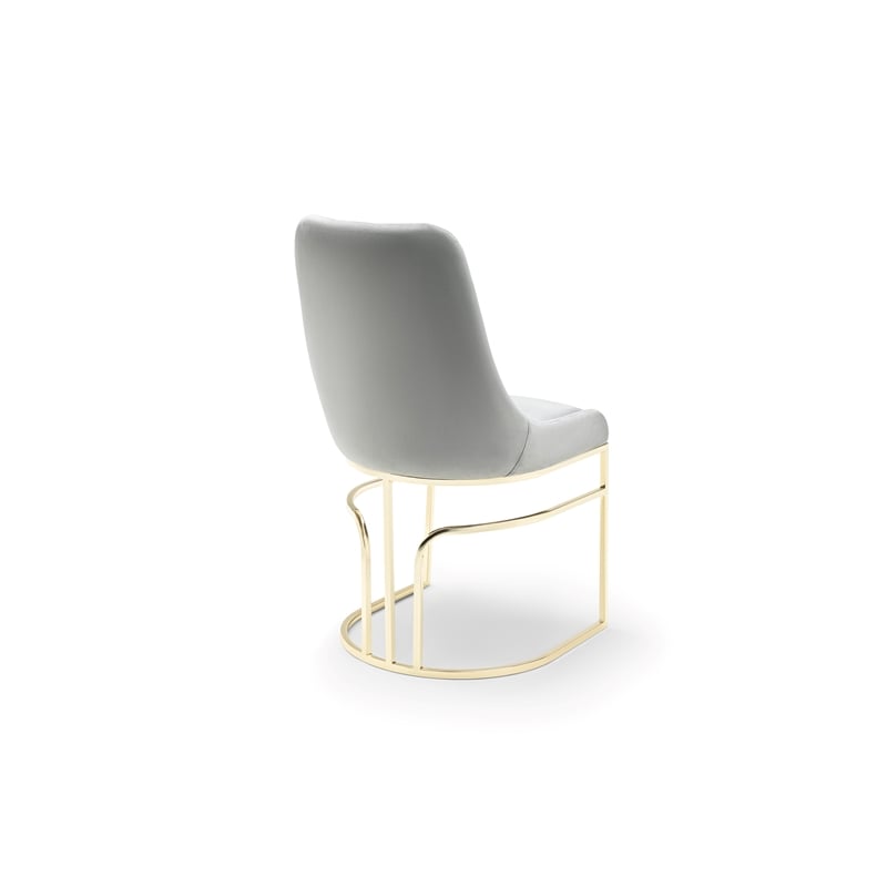 Emrald Modern Gold Legs in Gray Color- 2 Chairs Per Box