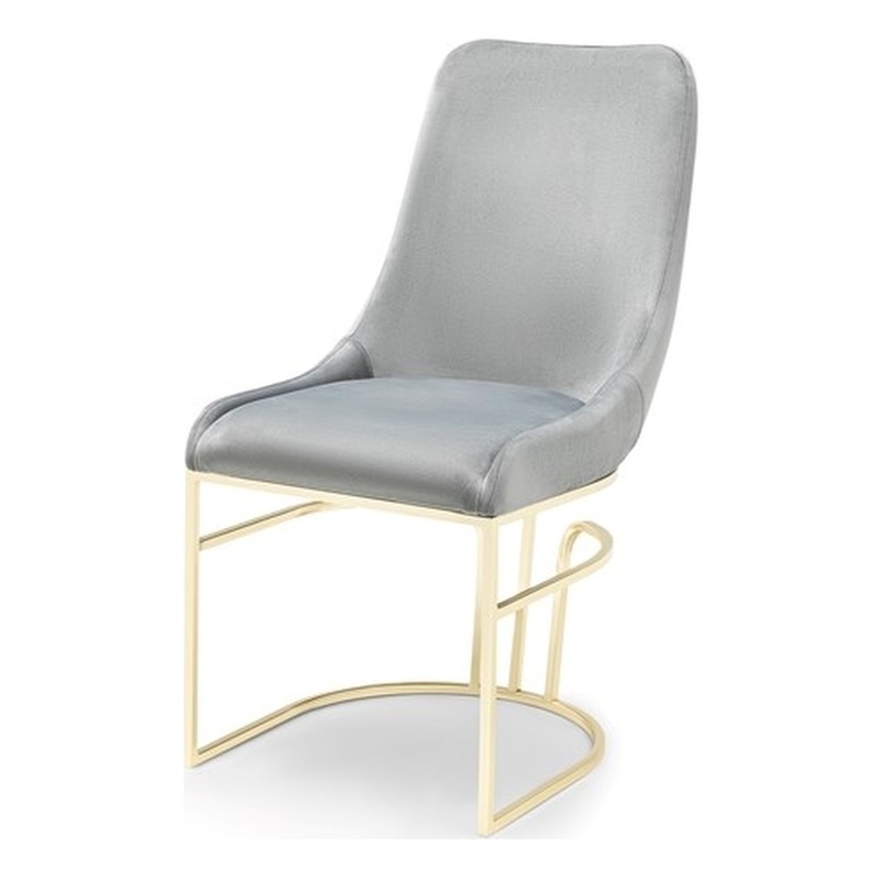Emrald Modern Gold Legs in Gray Color- 2 Chairs Per Box