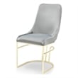 Emrald Modern Gold Legs in Gray Color- 2 Chairs Per Box