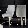 Emrald Modern Gold Legs in Gray Color- 2 Chairs Per Box