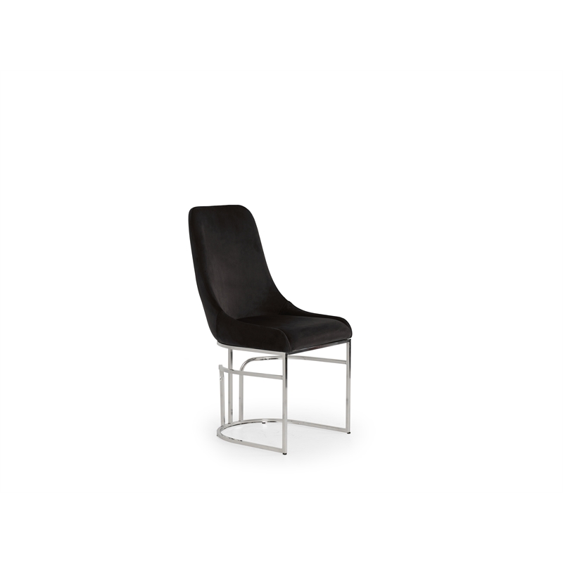 Emrald Modern Steel Legs in Black Color-2 Chairs Per Box