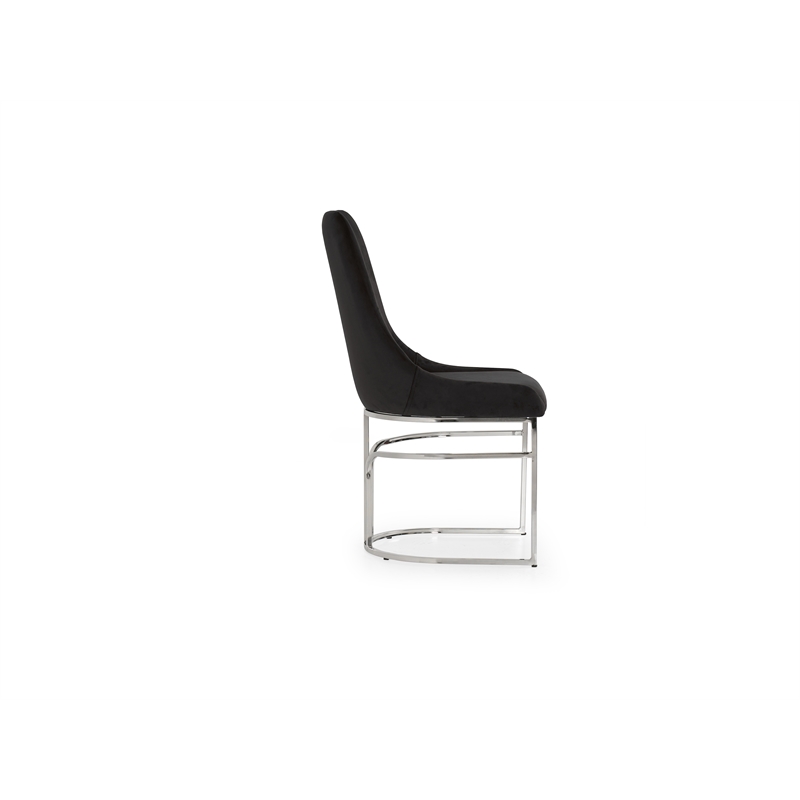 Emrald Modern Steel Legs in Black Color-2 Chairs Per Box