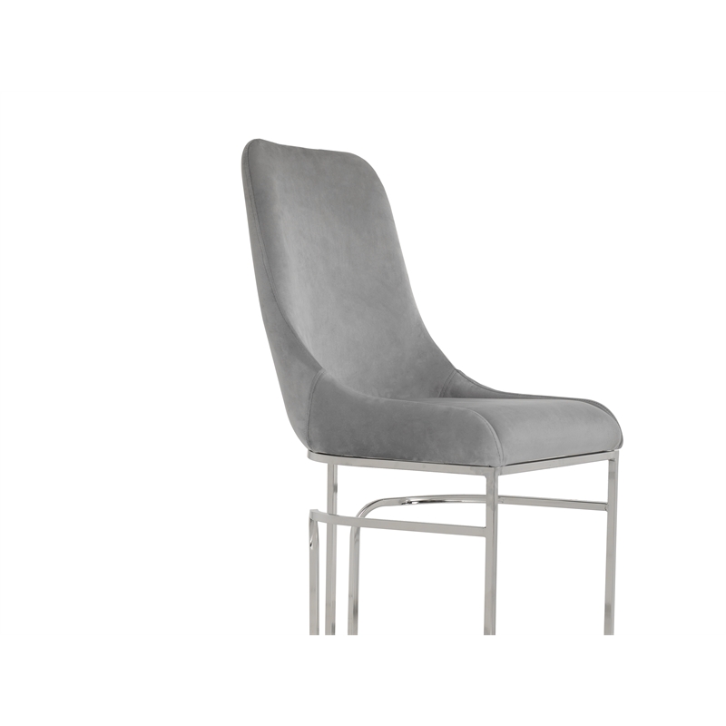 Emrald Modern Steel Legs in Gray Color- 2 Chairs Per Box