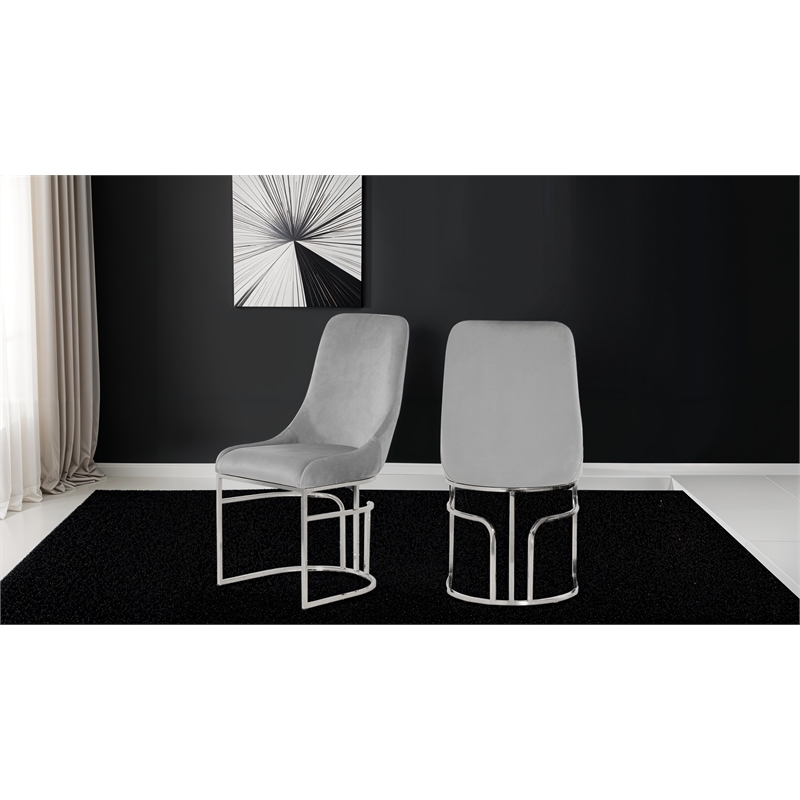 Emrald Modern Steel Legs in Gray Color- 2 Chairs Per Box