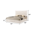 Manhattan Queen Bed Made With Engineered Wood & Lacquer Headboard in White