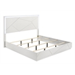 Manhattan King Bed with Lacquer & LED Headboard in White