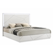 Manhattan King Bed with Lacquer & LED Headboard in White