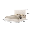 Manhattan King Bed with Lacquer & LED Headboard in White