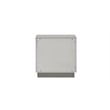 Mist modern style  Nightstand made with Wood Lacquer & Marble Detailing in White