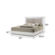 Mist 4PC Queen bedroom Set made with Wood Lacquer & Marble Detailing in White