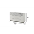 Mist 4PC Queen bedroom Set made with Wood Lacquer & Marble Detailing in White
